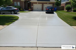 Driveway Coated by Creative Concrete Coatings